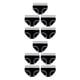 thumbnail image 3 of Qarigey 5 piezas de ropa interior de mujer de cintura alta bragas cintura elástica Push Up calzoncillos abertura de pierna ancha para deportes Negro L 2piezas, 3 of 6