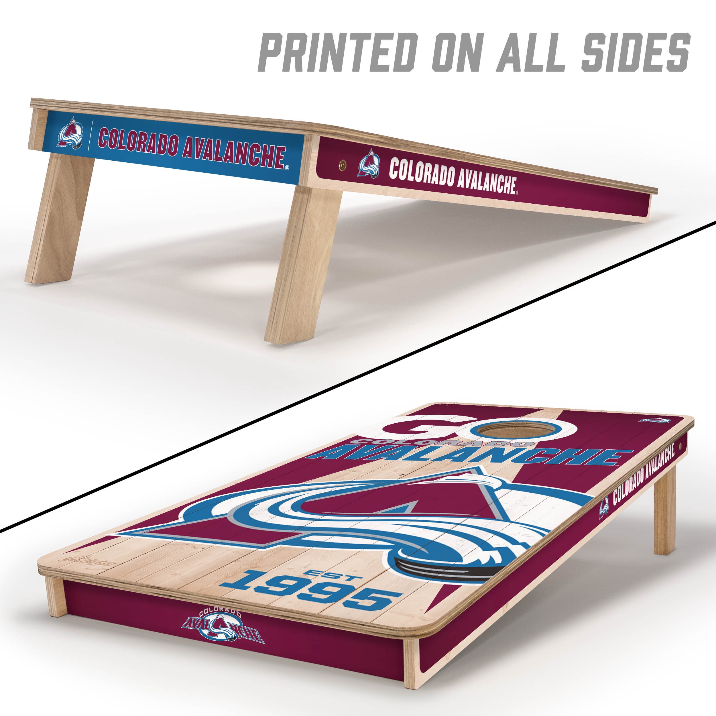 YouTheFan NHLColorado Avalanche 2' x 4' Cornhole Game No Bags