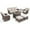 Beige, variant on Bellefurn Luxury 5 Piece Outdoor Furniture Set with Swivel Glider Chairs,Sofa and Coffee Table,High Back Outdoor Conversation Sets for Porch Deck Garden Backyard