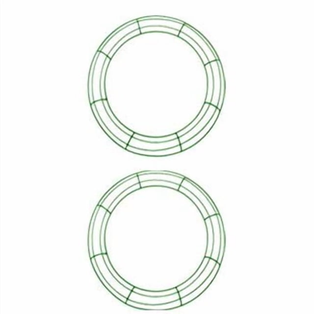 Royalty Essentials Cadre de Couronne en Fil Métallique 16 Pouces Vert Lot de 2