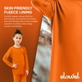 thumbnail image 7 of Elowel Thermal Underwear Set for Girls Kids Thermals Base Layer Large Orange, 7 of 7