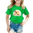 thumbnail image 1 of Chandails pour Filles d'Été à Imprimé, T-Shirt à Manches Courtes pour Filles, Col Rond, Ensembles d'Été pour Tout-Petites Filles, Chandails pour Filles 4-5 Ans, Tenue pour Fille, 1 of 4