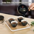 thumbnail image 3 of Porcelain Chinese Gongfu Tea Set, Portable Travel Teapot Set with 360°Rotation Tea Maker and Infuser for Home, Office, Travel, Gifting, 3 of 7