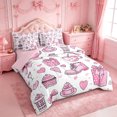 thumbnail image 2 of Manfei Coquette Bow Gift 7-Piece Bedding Comforter Set For Kids,Pink Cupcake Bow Boot King Bedding Sets For Girls,Pink Reversible, 2 of 7