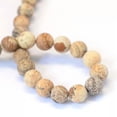 thumbnail image 3 of U8MO 5 Strds Genuine Natural Gemstone Beads Loose Spacer Bead Round Smooth 8~8.5mm-Frosted Picture Jasper, 3 of 4