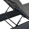 thumbnail image 4 of Tahoe Outdoor Patio Powder-Coated Aluminum Chaise Lounge Chair in Gray Charcoal, 4 of 10