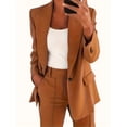 thumbnail image 1 of Nouvelle Mode d'Automne et d'Hiver, Ensemble Veste et Pantalon à Revers, Coupe Ajustée, Style Élégant pour Femmes, 1 of 6