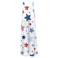 thumbnail image 6 of Iaqnaocc 4th Of July Jumpsuits for Women Loose Fit American Flag Stars Sleeveless Wide Leg Summer Adjustable Strap Flag Jumpsuits Rompers White S, 6 of 6