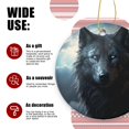 thumbnail image 3 of Majestic Black Wolf With Piercing Blue Eyes - Christmas Ornament Xmas Keepsake Ceramic Ornaments Holiday Decorations for Tree Christmas Gift Ideas 2.95in, 3 of 6