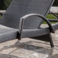 thumbnail image 3 of Noble House PE Rattan Chaise Lounge Set of 4, Foldable Backrest Adjustable Outdoor Recliners for Poolside & Patio, Brown, 3 of 9