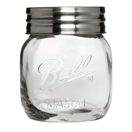 Ball Extra Wide Half-Gallon Decorative Mason Jar with Metal Lid, Clear, 64 (Best Way To Sterilize Canning Jars)