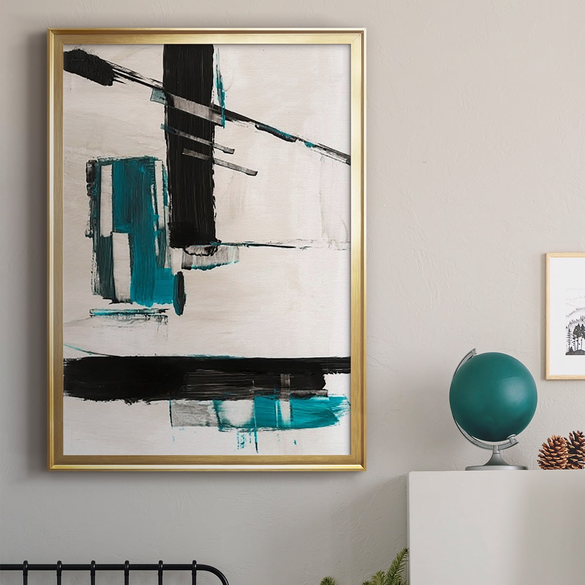 Geometry Notes II Premium Framed Print, in Gold, Black, or Silver - Ready to Hang