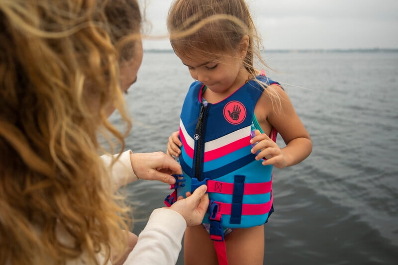 Body Glove Child Evoprene PFD Life Jacket and Vest, Girl, 33-55 lbs., Pink