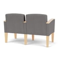 thumbnail image 3 of Belmont Lounge Reception 2 Seat Tandem Seating / Natural Wood Legs / Light Gray, 3 of 5