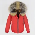 thumbnail image 4 of Parkas de invierno de alta gama de nuevo diseño para mujer, prendas de vestir exteriores de diseño corto informal, chaquetas de plumón con capucha y gran decoración de piel, 4 of 4