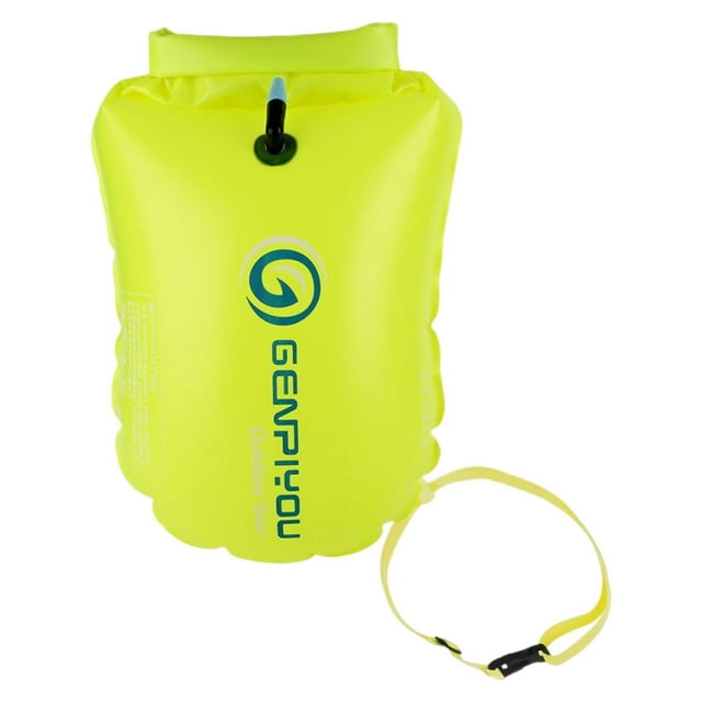 Almencla Bouée de Natation Réglable Équipement PVC pour Kayakistes Triathlètes Sports Nautiques Vert
