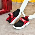 thumbnail image 3 of Chaussures Garçons Enfants Respirantes Espadrilles Décontractées Course Sport avec Crochet et Boucle (Rouge, 28), 3 of 6