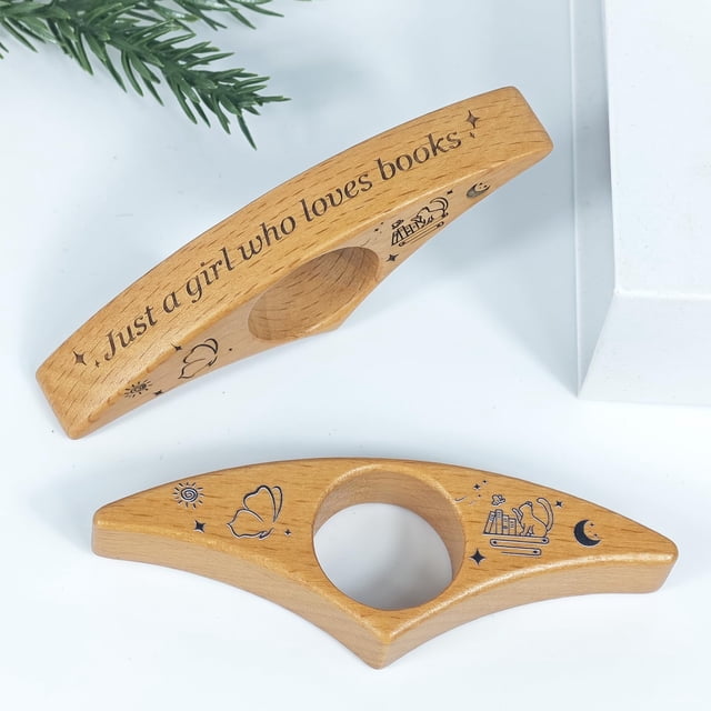 Portapáginas de madera para el pulgar con grabado ZhengYuFa
