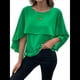 thumbnail image 1 of Sudadera Holgada de Verano con Mangas Abullonadas y Cuello Redondo de para Mujer, Informal y Elegante Verde M, 1 of 10