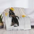 thumbnail image 3 of Uemuo Dachshund Sitting in Bathtub Printed Throw Blanket for Couch, Fluffy Fuzzy Blankets for Bed, Sofa, Cozy Flannel Faux Fur Blanket-80"x60", 3 of 6