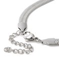 thumbnail image 3 of Non-304 Stainless Steel Herringbone Chain Bracelet for Men Women Stainless Steel Color 7-1/8 inch(18cm), 3 of 3