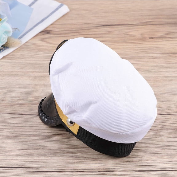 Brynna Sailors Hat Halloween Captain Sailors Hat, Cute Pet Cosplay Costume with Adjustable Chin Strap for Cats and Dogs, for Weekend Parties, Christmas, Weddings, and More