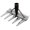 5tooth, variant on Heavy-Duty Iron Weeding Rake, Detachable Hand Weeder with 2 3 4 5 7 Teeth, Garden Weeding Rake Carbon Steel for Lawn Yard Backyard Lawn Loosening Planting