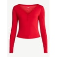 thumbnail image 5 of No Boundaries Henley Top with Long Sleeves, Women’s, 5 of 5
