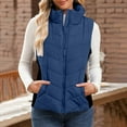 thumbnail image 6 of jtjvou Puffer Vest Women Sleeveless Zip Up Outerwear Stand Collar Quilted Vest Warm Winter Jackets Coats with Pocket Blue S, 6 of 9