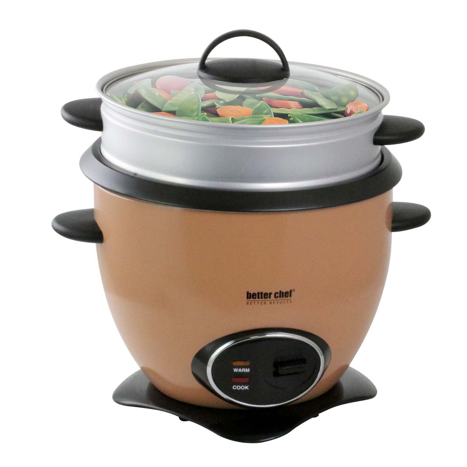 Better Chef 10Cup Rice Cooker With Food Steamer Attachment