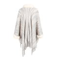 thumbnail image 2 of Womens Shawl Wrap Poncho Tassel Cape Cardigan Sweater Open Front For Fall Winter, 2 of 8