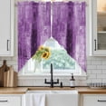 thumbnail image 4 of Purple Kitchen Window Curtains, Swag Curtains Valance for Bedroom Living Room Bathroom, Retro Oil Painting Modern Abstract Art Aesthetics Rod Pocket Window Curtain Block Drapes 2 Panels 28"x36", 4 of 9