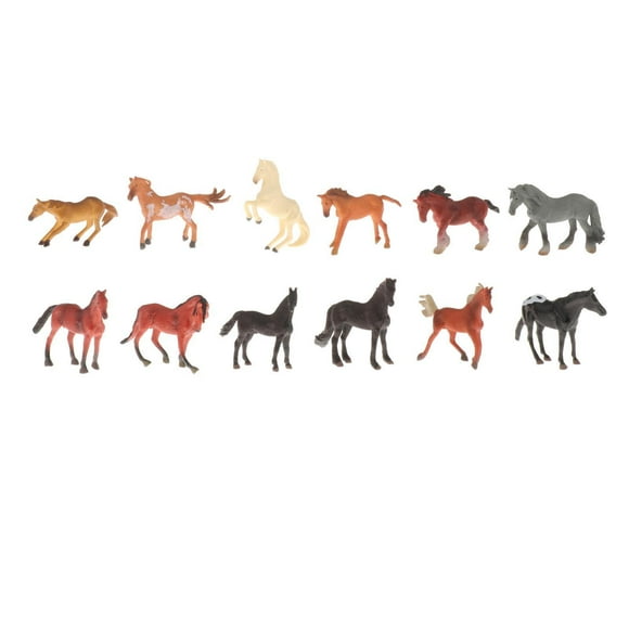 Set di 12 pezzi solida Animali Modelli di animali en miniatura Giocattoli per bambini per lo sviluppo precoce