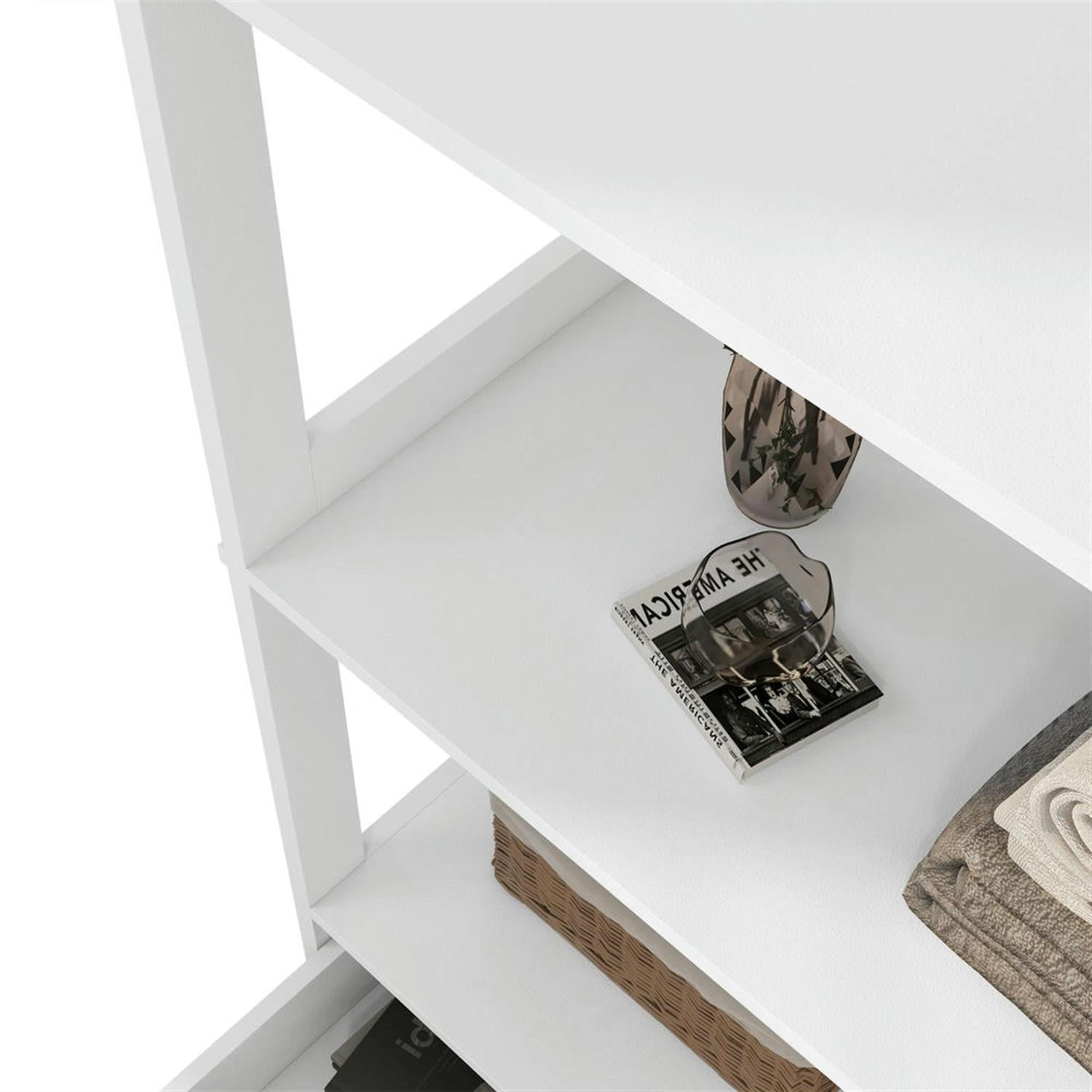 Demi Bonn 48" Farmhouse Bathroom Floor Cabinet, Freestanding Linen Storage Cabinet with Shelf and Drawer, for Living room, Entryway, Kitchen, White