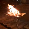 thumbnail image 4 of Disassemble Garden Backyard Heating Mesh Stainless Steel Outdoor Camping Campfire Fire Rack Foldable Mesh Fire Pit BBQ Tools Hot Fire Mat 100x100cm, 4 of 6