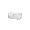 thumbnail image 2 of Rectangular PU Leather Tissue Box Holder, Facial Tissue Case Napkin Dispenser for Home Office Car Automotive Decoration(Gray Marble), 2 of 3