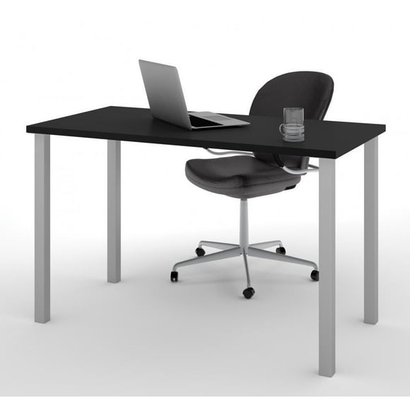 Table Bestar 24 x 48 po à pattes carrées en métal