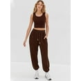 thumbnail image 2 of Kalolary Women's Cinch Bottom Sweatpants with Pockets Plain Tracksuit Baggy Elastic Waist Trousers for Casual Hip Hop, Gym and Jogging, 2 of 7