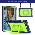 thumbnail image 3 of SaniMore for Samsung Galaxy Tab A9 Plus 12.4" 2023 SM-X810/X816/X818 Case, Multi-Functional with Handle Shoulder Strap & 360° Rotatable Kickstand Shockproof Protective Case for Girls Boys, Navy/Green, 3 of 9