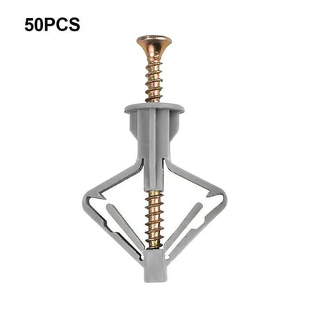 

Expansion Anchors Plastic Drilling Expansion Tubes Drywall Screw Bolts Pipes Type 2 50pcs with Pins