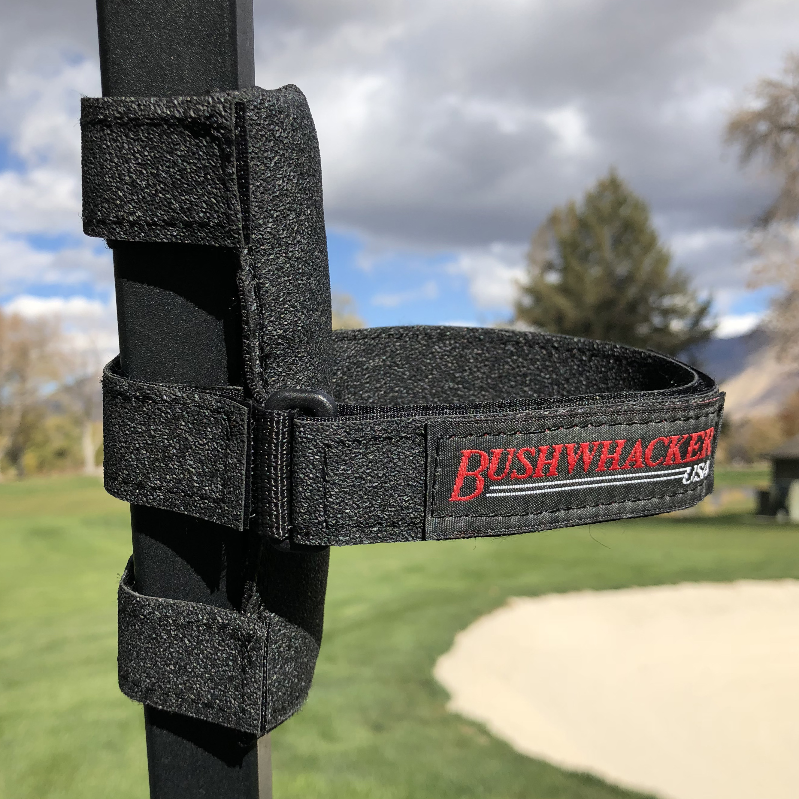 Bushwhacker The Original Portable Speaker Mount for Golf Cart Railing - Adjustable Strap Fits Most Bluetooth Wireless Speakers Attachment Accessory Holder Bar Rail - image 2 of 6