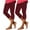 Wine, variant on Kovlvoll 2pc Womens Plus Size Capris Leggings Stretch Slim Fitting Pant Solid Color Workout Yoga Legging Pants