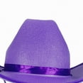 thumbnail image 6 of mgoYE Kids Girls Boys Cowboy Cowgirl Hat with Buckle Belt Toddlers Western Hat(Purple,4-9 Years), 6 of 6