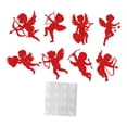 thumbnail image 3 of 8 recortes de Cupido con purpurina para Valentín, decoraciones en forma de Cupido, manualidades de papel, recortes decorativos para dormitorio, 3 of 8
