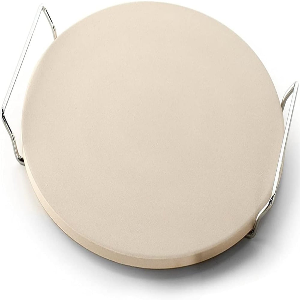 PEACNNG Pizza Stone Set for Oven and Grill, 13 Inch Round Ceramic Pizza