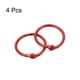 thumbnail image 3 of Anillos de encuadernación sueltos Uxcell, anillo de libro de metal de 30mm/ 1.18", rojo, paquete de 4, 3 of 5