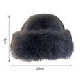 thumbnail image 3 of ievspot Women Winter Hat Thick Plush Faux Fur Heat Retention Windproof Mongolia Style Bucket Hat Outdoor Cycling Skiing Panama Cap, 3 of 8