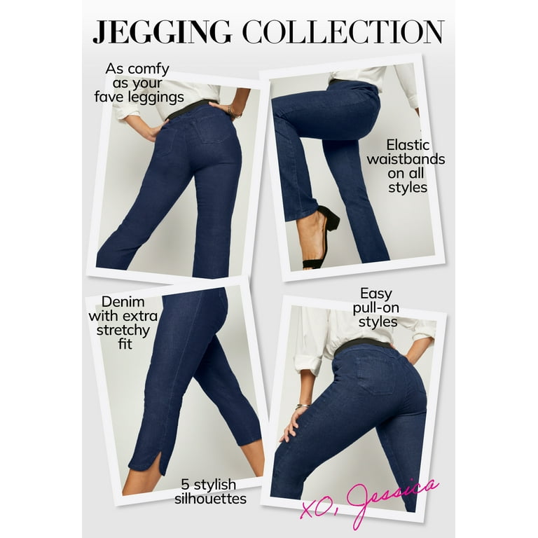 Jessica London Women's Plus Size Straight Leg Stretch Denim Jeggings Jeans  Legging