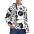 thumbnail image 2 of Sikiie Floral Sugar Skull Portrait Men's Hoodie, Essentials Hoodie, Sweatshirt, Pullover Hooded Sweatshirt for Men-Medium, 2 of 7