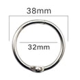 thumbnail image 2 of 30 Pieces Loose Leaf Binder Rings , Nickel Plated Metal Office Book Rings Key Rings,,38MM，G26851, 2 of 6